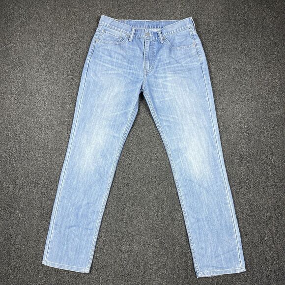 Levi's 511 Slim Fit Jeans Blue Denim Light Wash Casual Jeans Mens Size 33x32 - Picture 1 of 5